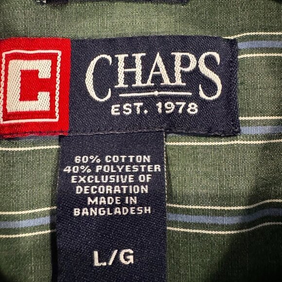 Men's Chaps Long Sleeve Button Down Shirt - Large - Picture 6 of 6
